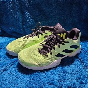 Adidas Barricade Tennis Shoes Neon Yellow Green Black Athletic Sneakers